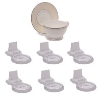 1/2 Dozen (6) Clear Tea Cup and Saucer Stand holder display acrylic   112592730661